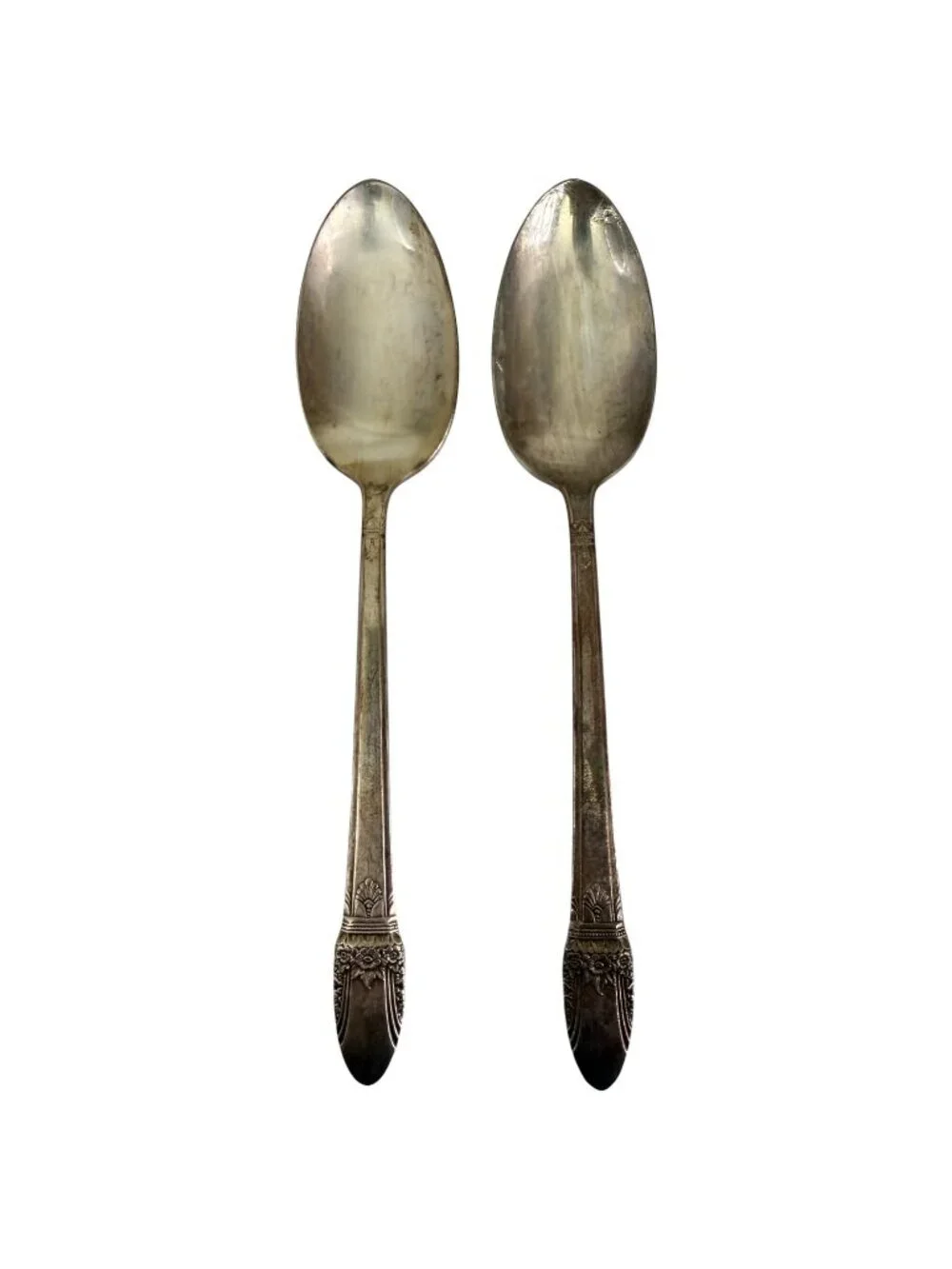 VTG 1847 Rogers Bros First Love Silverplate Flatware 52 PC Set‎ Floral Art Deco
